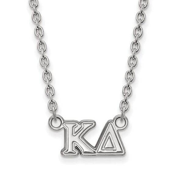 Sterling Silver Kappa Delta Medium Necklace - Picture 1 of 6